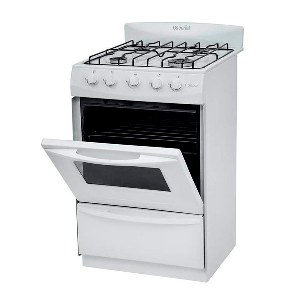 Cocina Escorial Candor Gas Envasado Con Puerta Con Visor Color Blanco